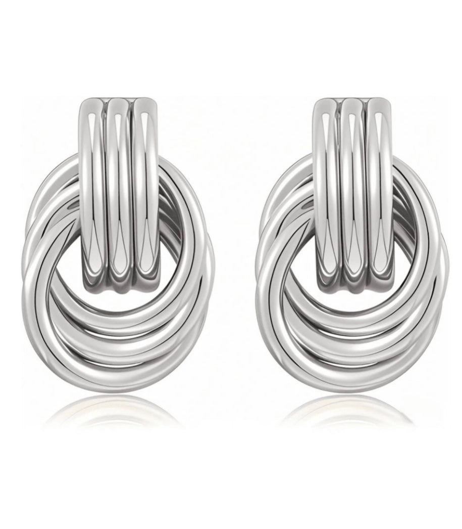 Knot Earrings (Silver)