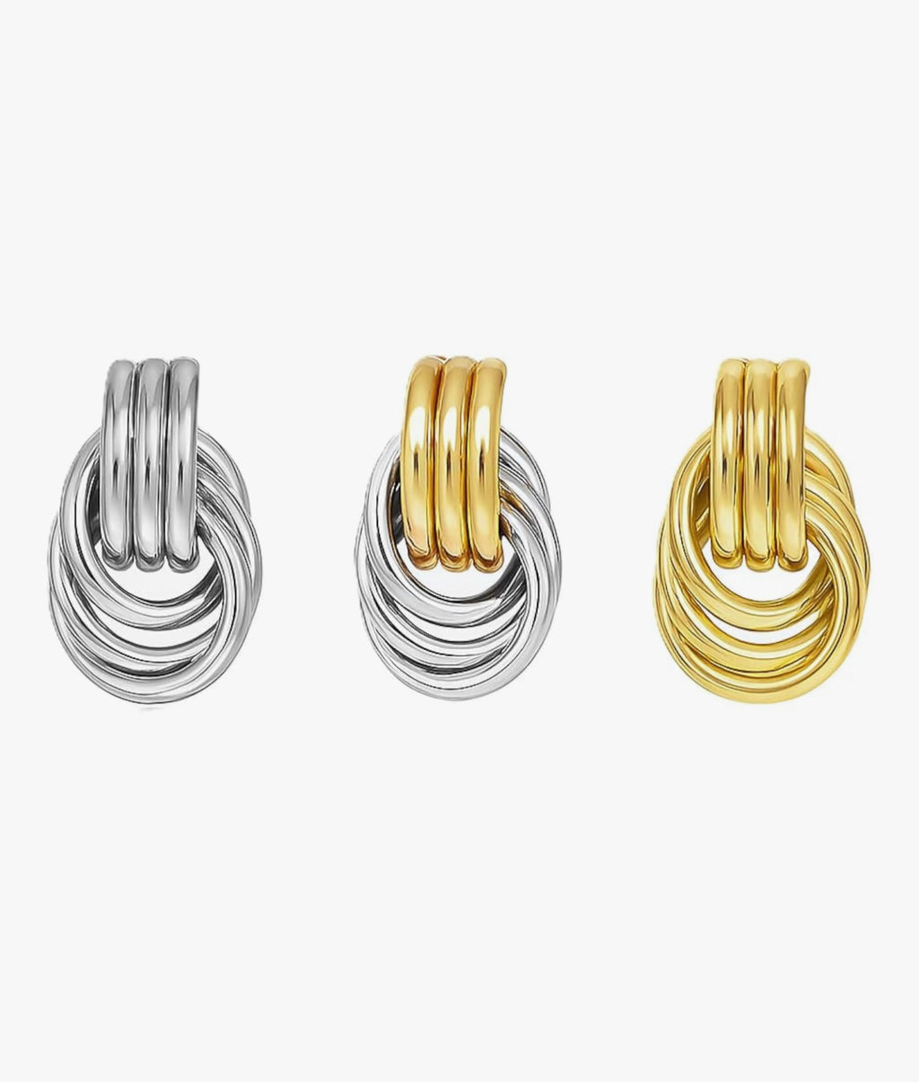 Knot Earrings (Silver)